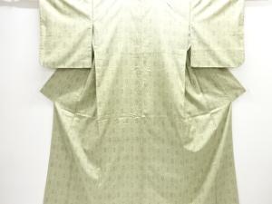 重ね菱に抽象模様織り出し西陣お召着物